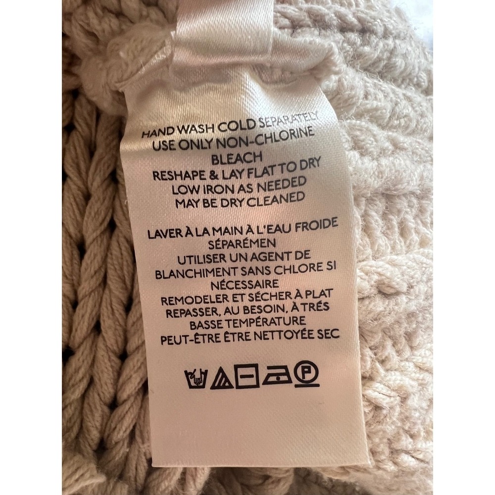 Free People My Only Sunshine Chunky Knit Mock Neck Sweater Cream Beige Small - Picture 5 of 6